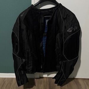 Joe Rocket Black Mesh Riding Jacket with Reflective Piping